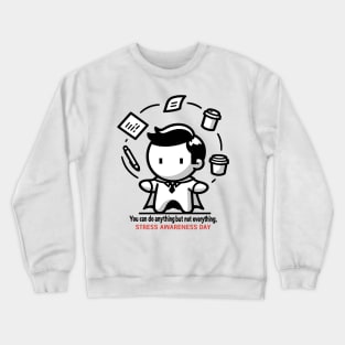 Superhero Stress Buster: Mind Body Balance Crewneck Sweatshirt